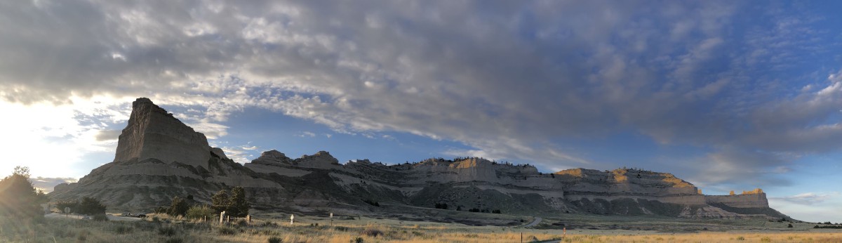 Panoramic view of Scotts Bluff National Monument