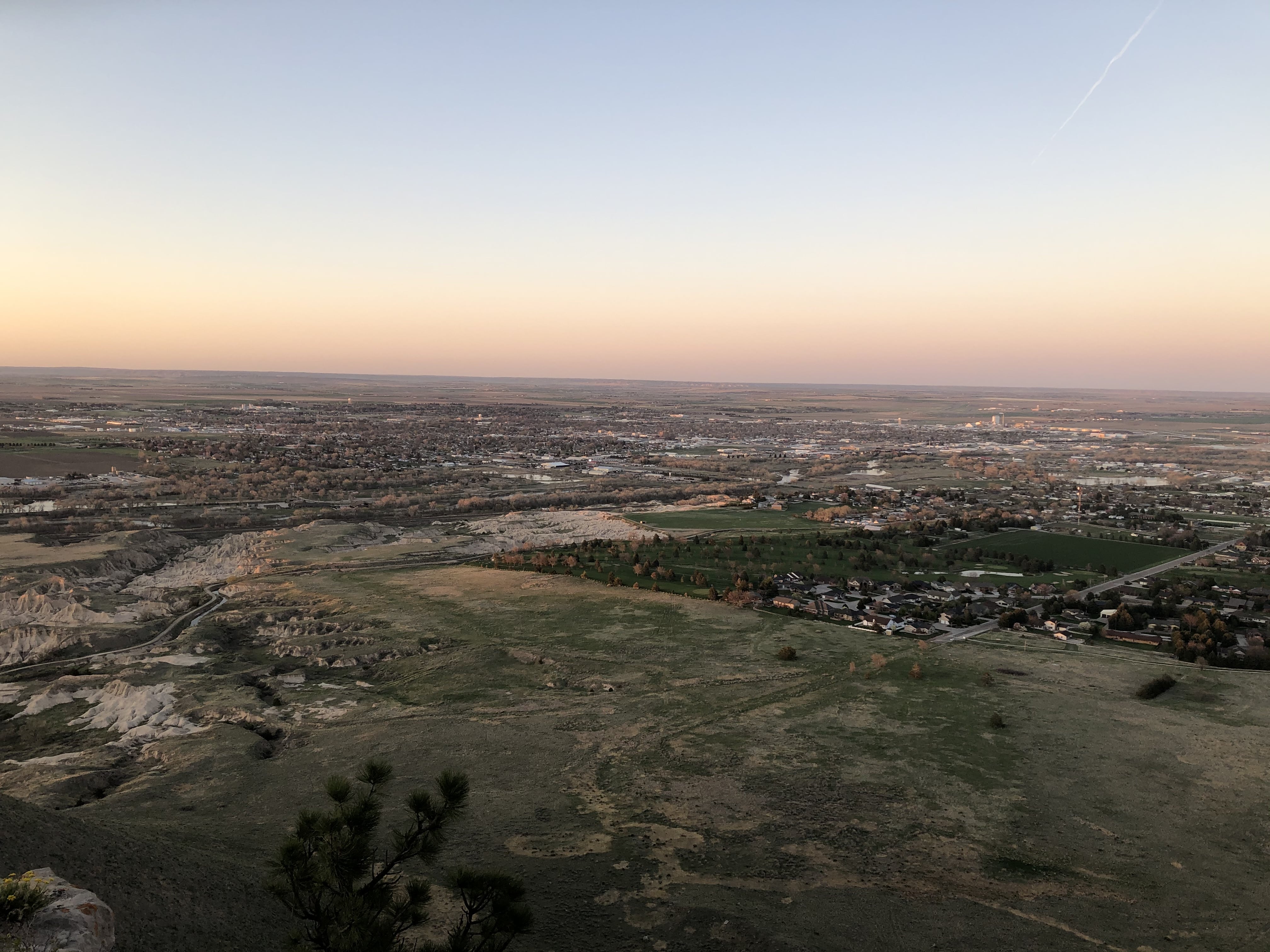 View of Scottsbluff, NE from the Saddle Rock Trail
